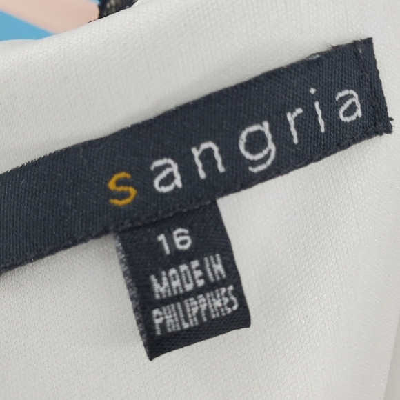 NEW Sangria black and white dress 16 - Picture 3 of 15